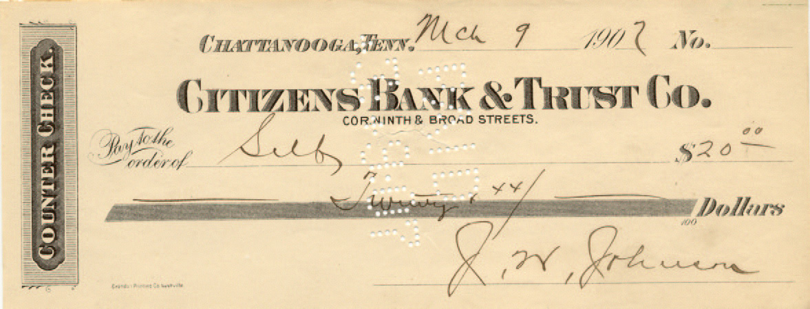 Citizens Bank and Trust 3-9-1907